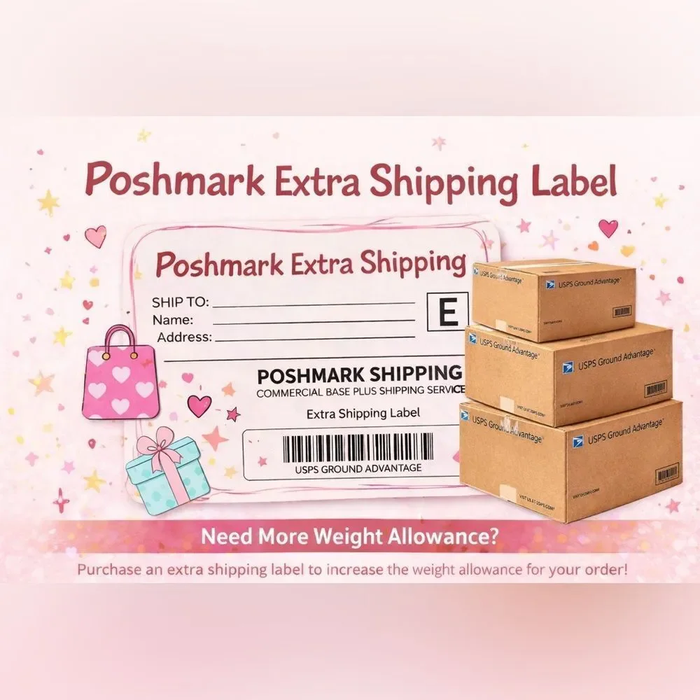 Poshmark Extra Shipping Label - Picture 1 of 2